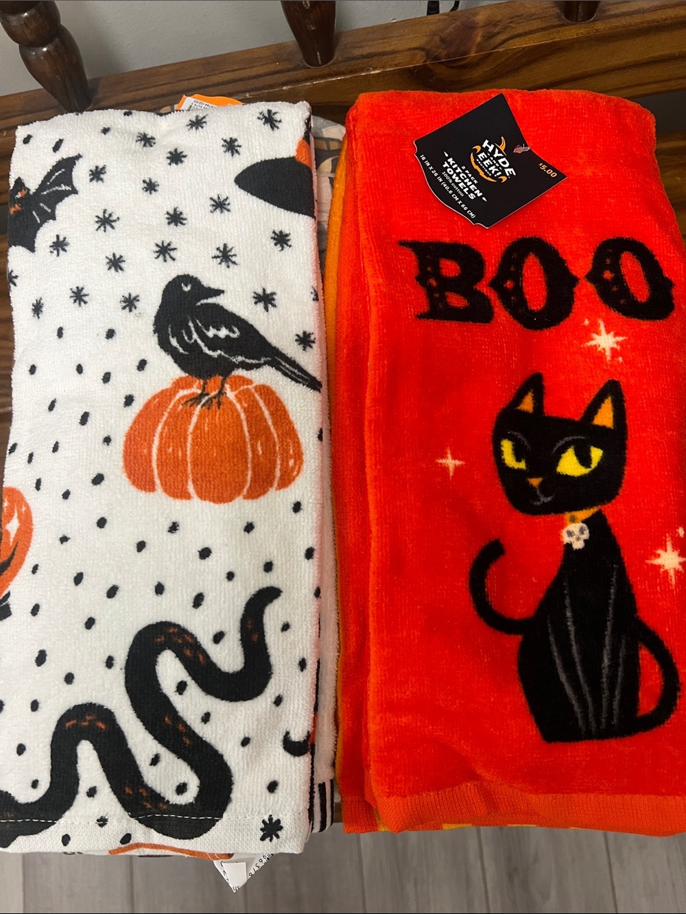 NWT 2 set Hyde Eek Target Halloween dish hand towels